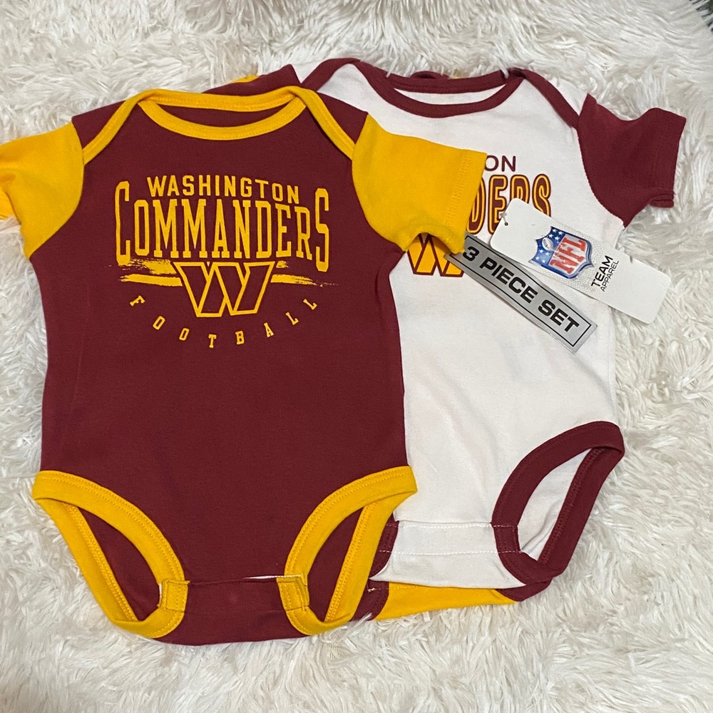 Washington Commanders Infant Three Piece Set - Burgundy, Gold and White